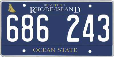 RI license plate 686243