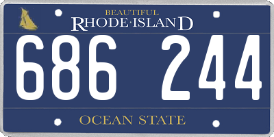 RI license plate 686244