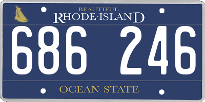 RI license plate 686246