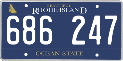 RI license plate 686247