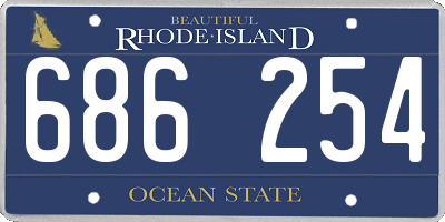 RI license plate 686254