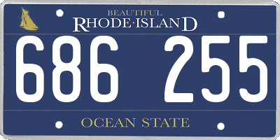 RI license plate 686255
