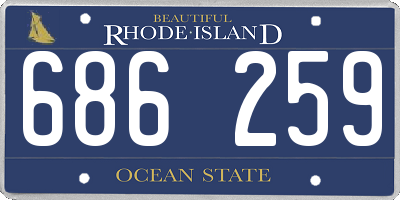 RI license plate 686259
