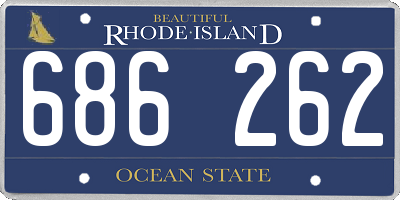 RI license plate 686262