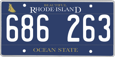 RI license plate 686263