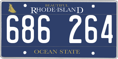 RI license plate 686264