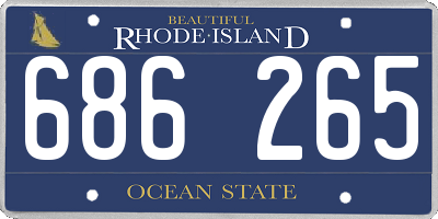 RI license plate 686265