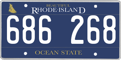 RI license plate 686268