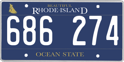 RI license plate 686274