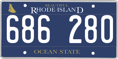 RI license plate 686280