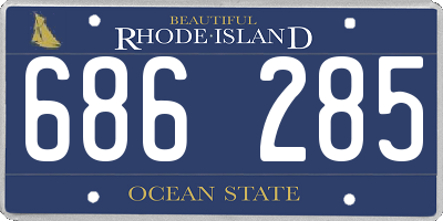 RI license plate 686285