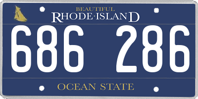 RI license plate 686286