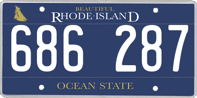 RI license plate 686287