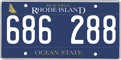 RI license plate 686288