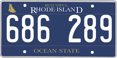 RI license plate 686289