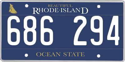 RI license plate 686294