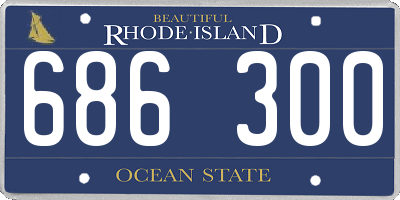 RI license plate 686300