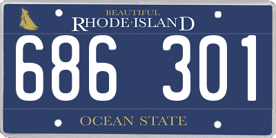 RI license plate 686301