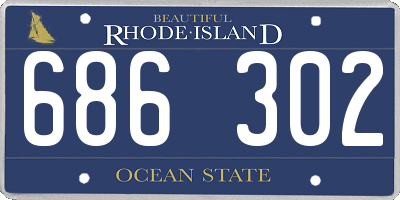 RI license plate 686302