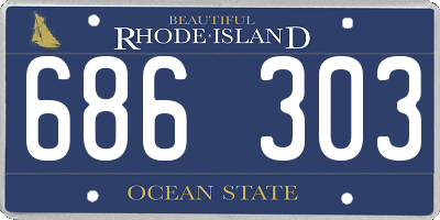 RI license plate 686303