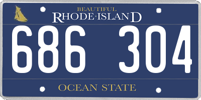 RI license plate 686304