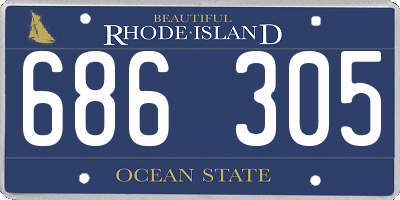 RI license plate 686305