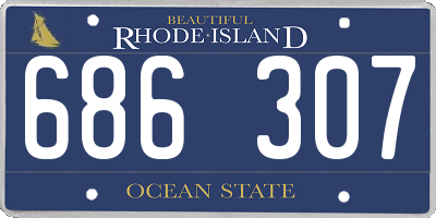 RI license plate 686307