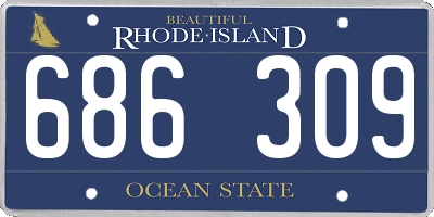 RI license plate 686309