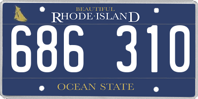 RI license plate 686310