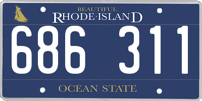 RI license plate 686311