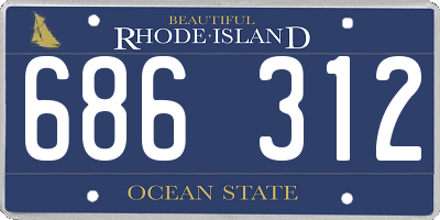 RI license plate 686312