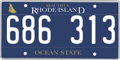 RI license plate 686313
