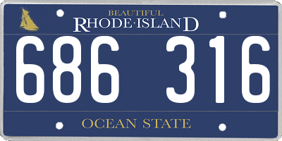 RI license plate 686316