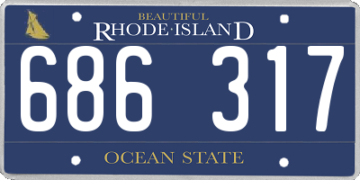 RI license plate 686317