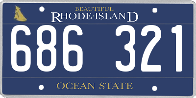 RI license plate 686321