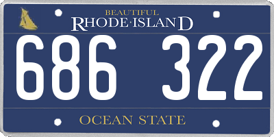 RI license plate 686322