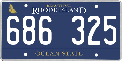RI license plate 686325
