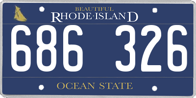 RI license plate 686326