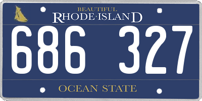 RI license plate 686327