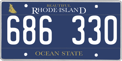RI license plate 686330
