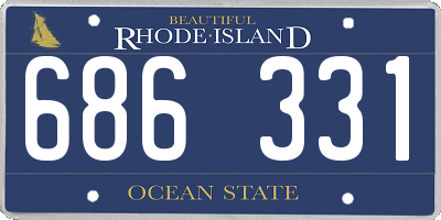 RI license plate 686331