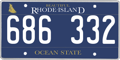 RI license plate 686332