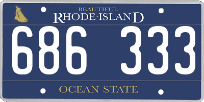 RI license plate 686333