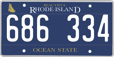 RI license plate 686334
