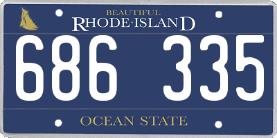 RI license plate 686335