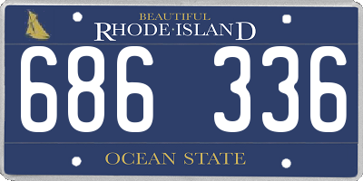 RI license plate 686336