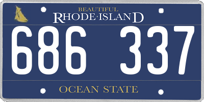 RI license plate 686337