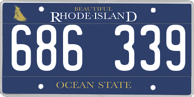 RI license plate 686339