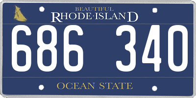 RI license plate 686340