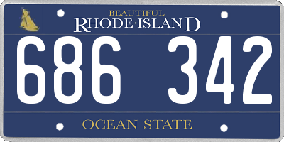 RI license plate 686342